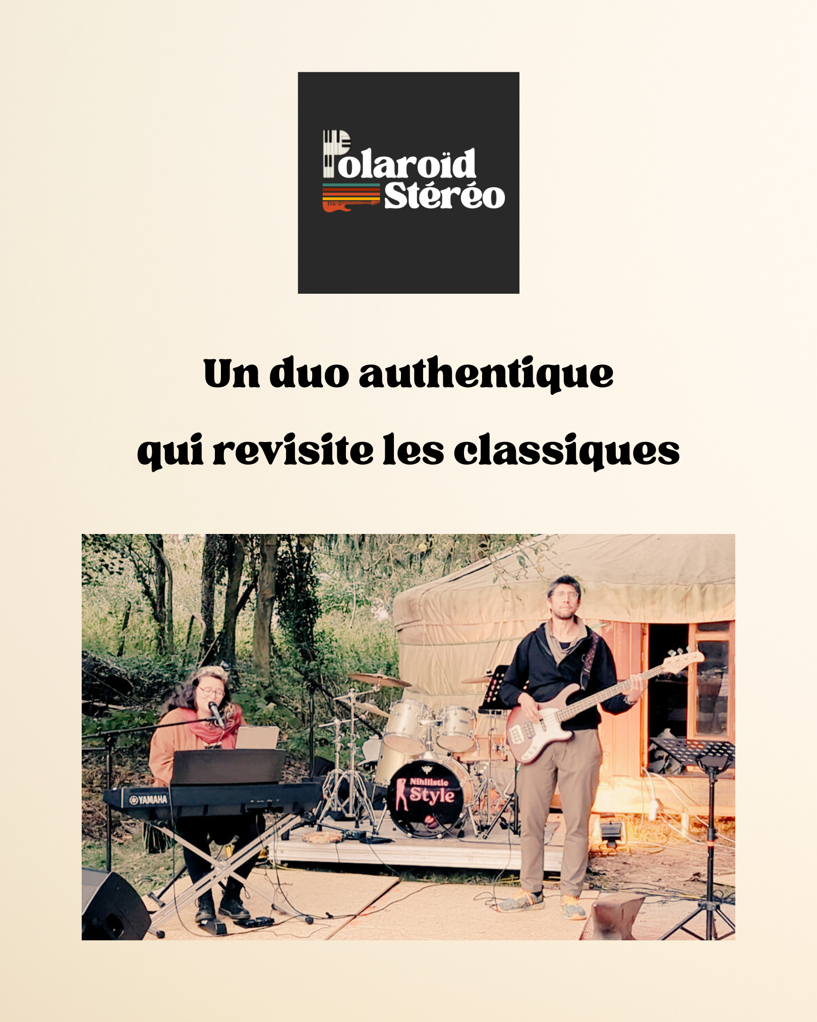 Affiche de Polaroïd Stéréo : un duo authentique qui revisite les classiques